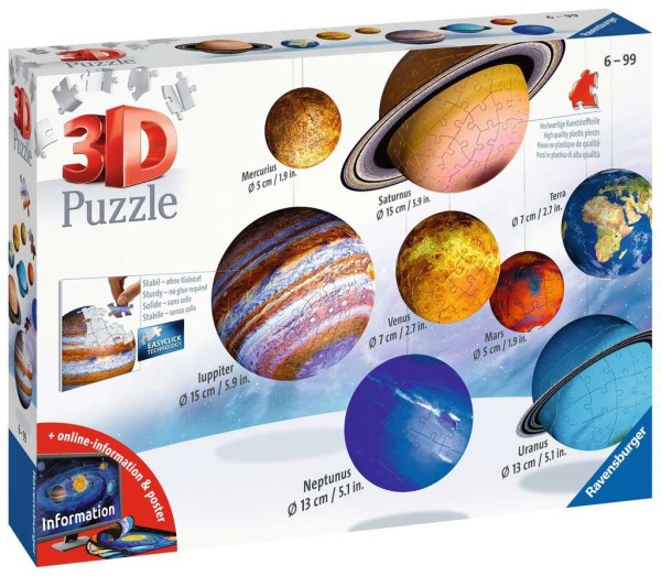 3D Puzzle: Planetensystem (522 Teile)