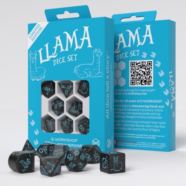 Q-Workshop 20 Years: Llama Dice Set (8)